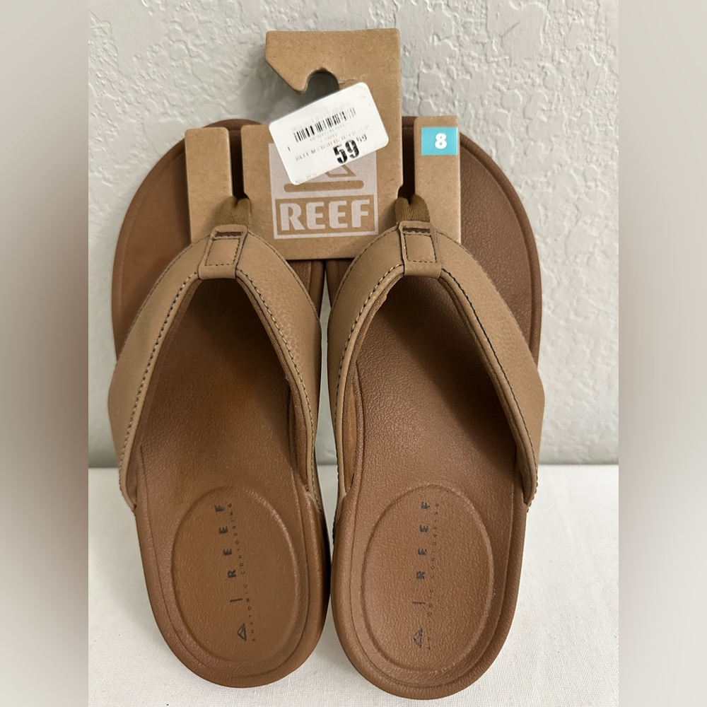 Reef Cushion Bonzer Sandal Mens 8 Womens 9 Tan NWT